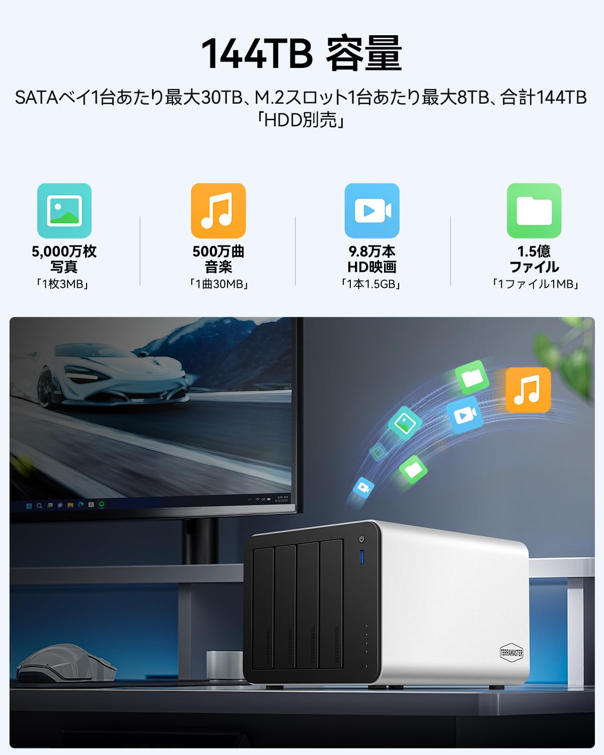 [新古品]最新型TERRAMASTER F4-425Plus 4ベイNASキット Amazon.com: TERRAMASTER F4-425 Plus NAS Storage - 4Bay Intel N150